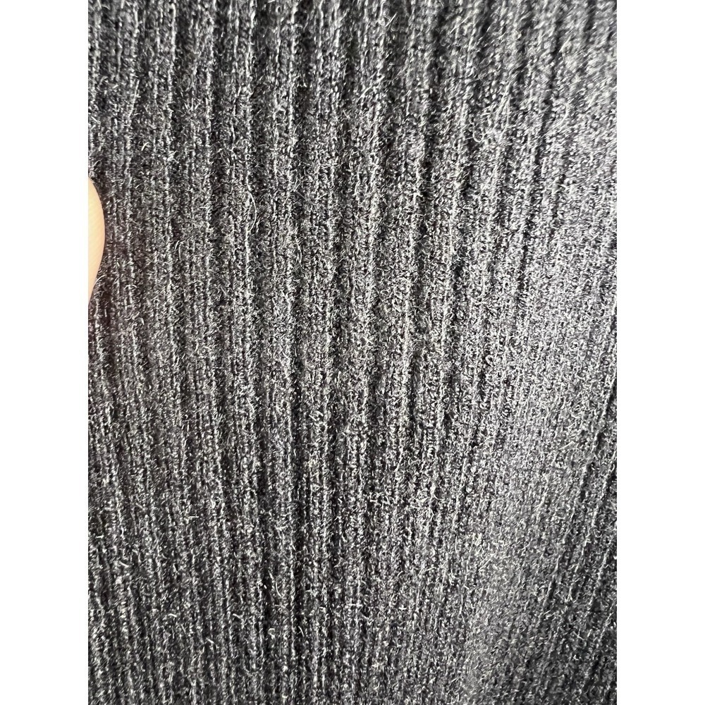 Spring + Mercer High Rise Ribbed Wide Leg Pull On Pants Women's Size Large Black - Picture 7 of 8
